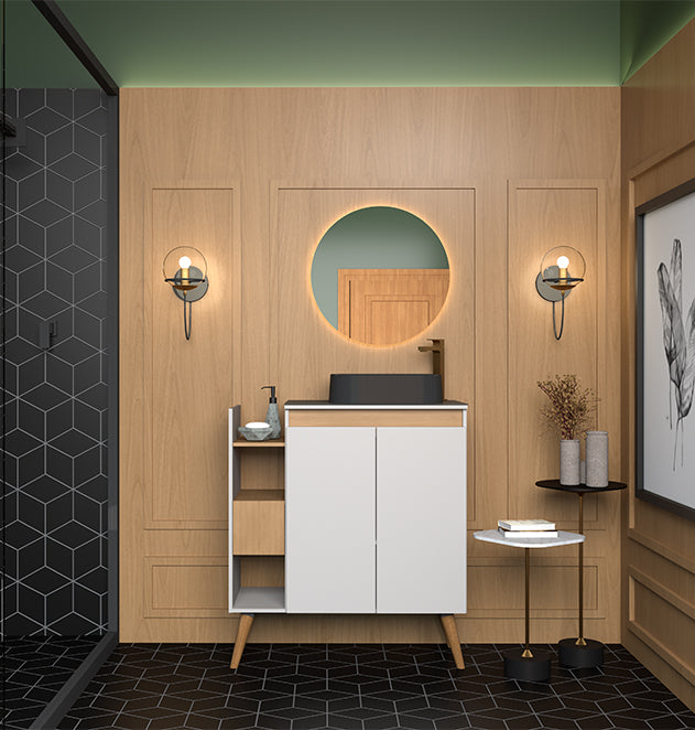 Lotus Bathroom Vanity With Linea Basin -80cm