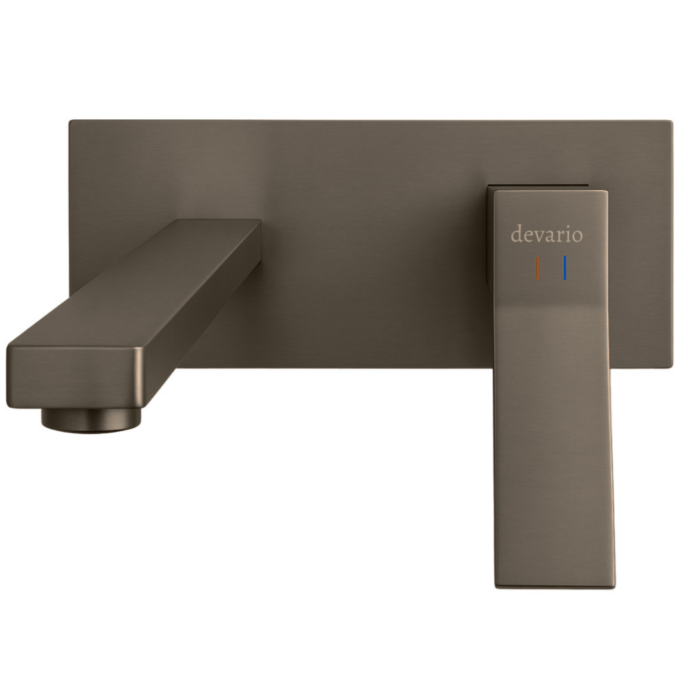 Milan Wall Basin Mixer With Spout Brass