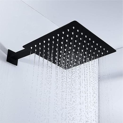 Devario Coby Shower Head Square 300mm Black