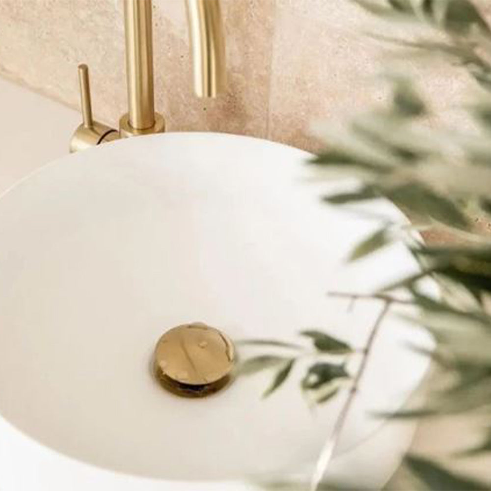 Devario Premio Basin Waste Round Pop Up 32mm Brass (Without Overflow)