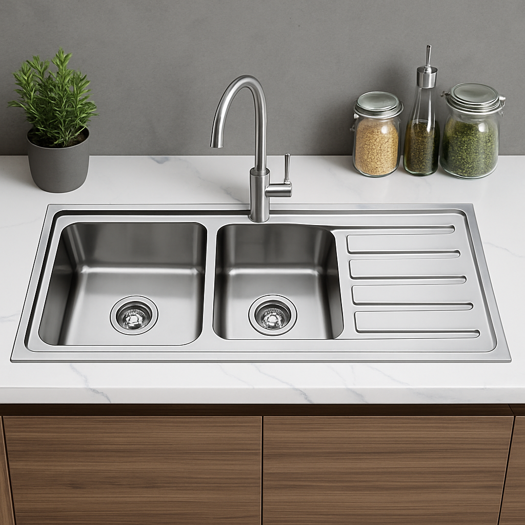 Sillago Soyla Double Bowl Counter Top Sink