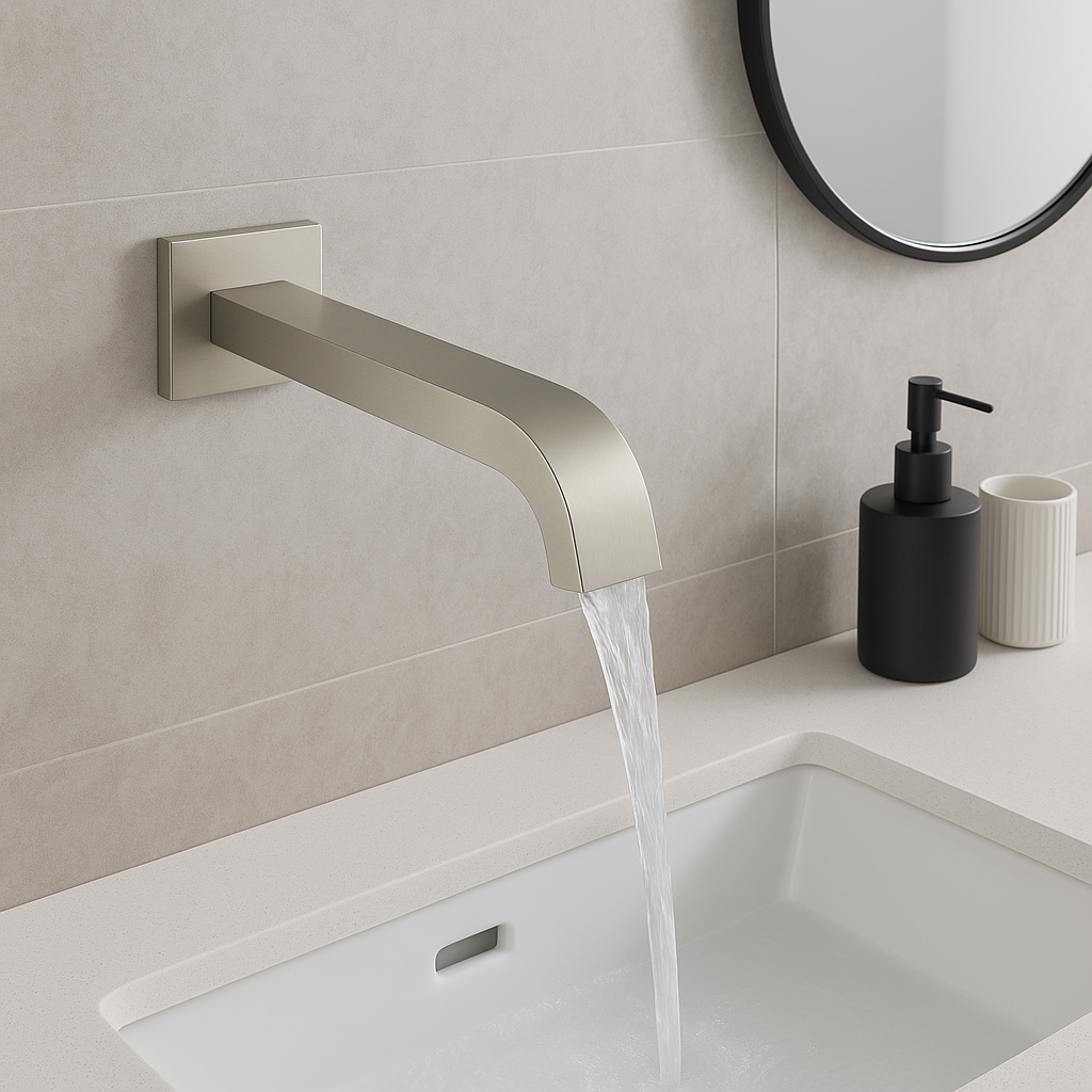 Devario Wall Spout Curved 30*15*185mm Brass