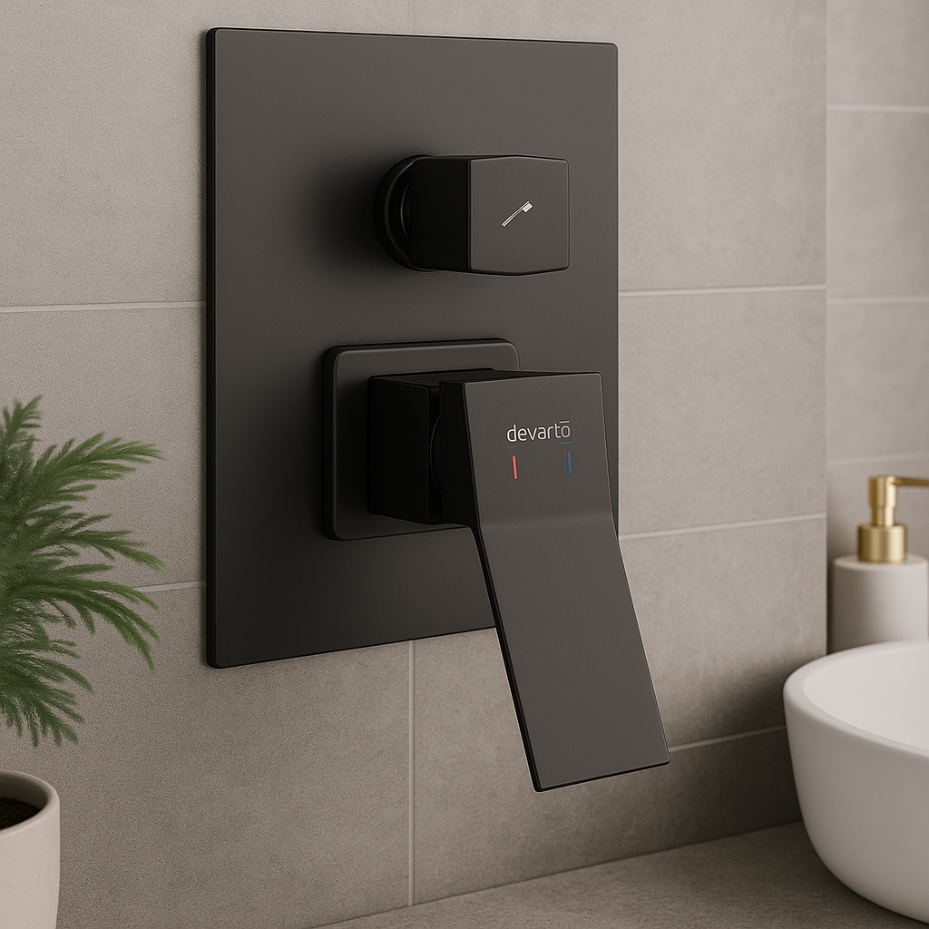 Milan Shower Mixer With Diverter Brass