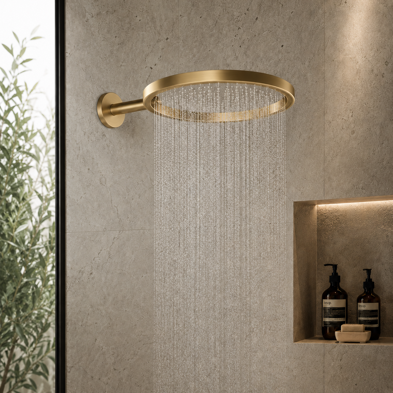 Mercutio Ring Hollow Shape Stainless Steel Shower Head