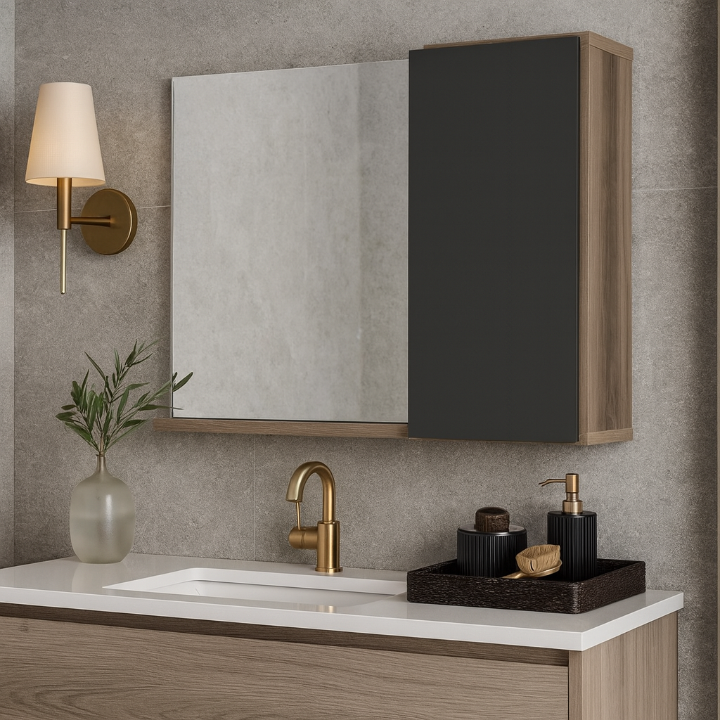 Alto 360 Wooden Bathroom Cabinet With Mirror