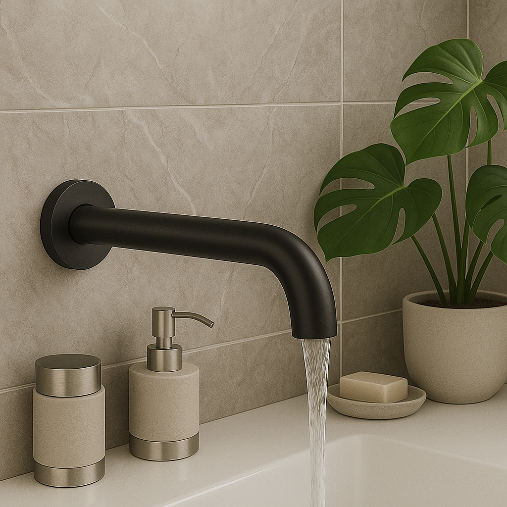 Devario Premio Round Wall Spout 24*200mm Brass