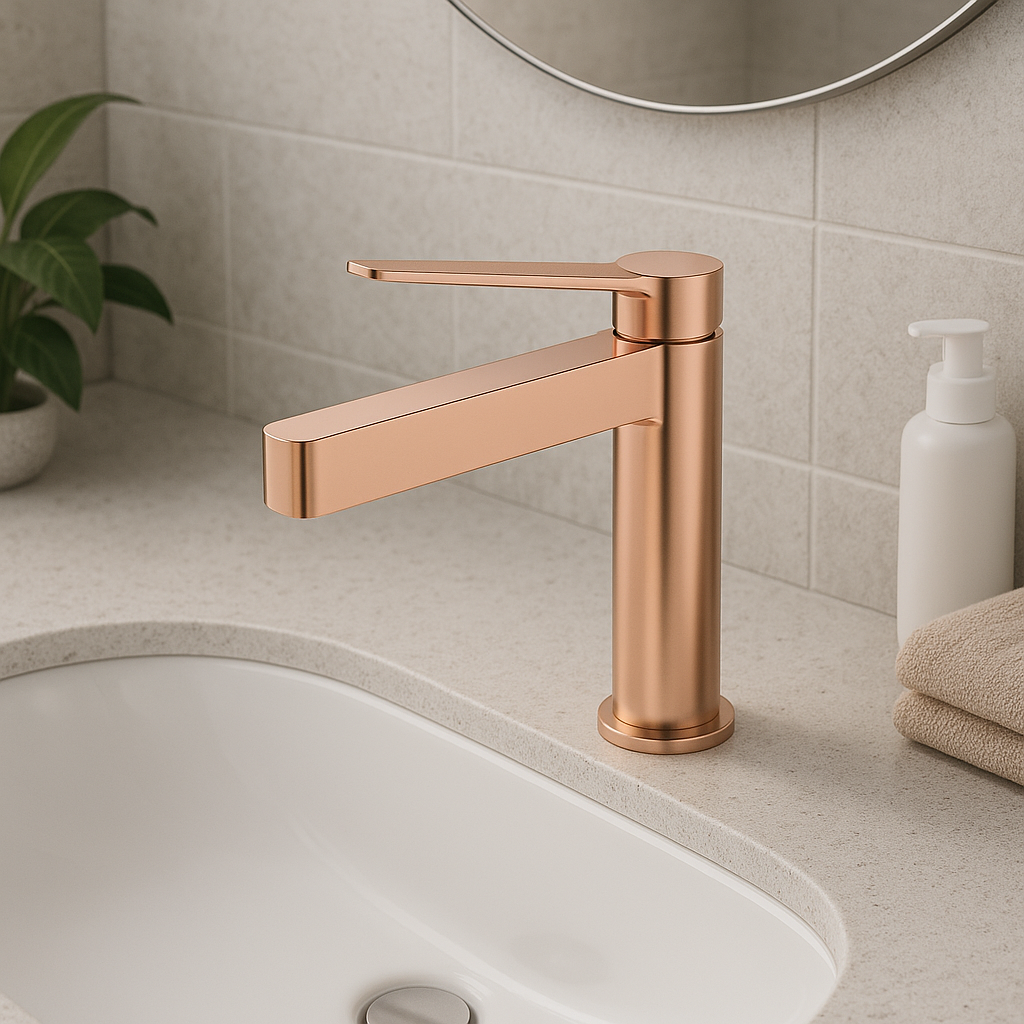 Novara Basin Mixer Brass