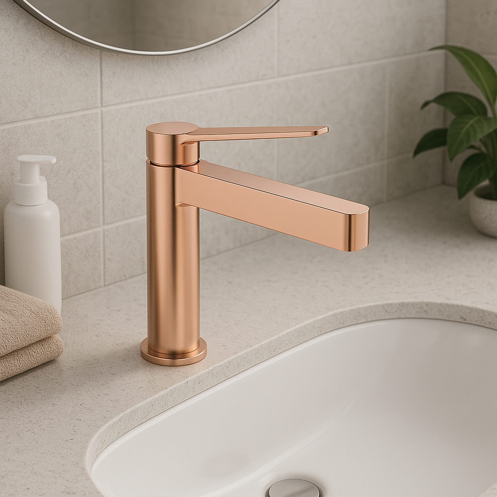 Novara Basin Mixer Brass