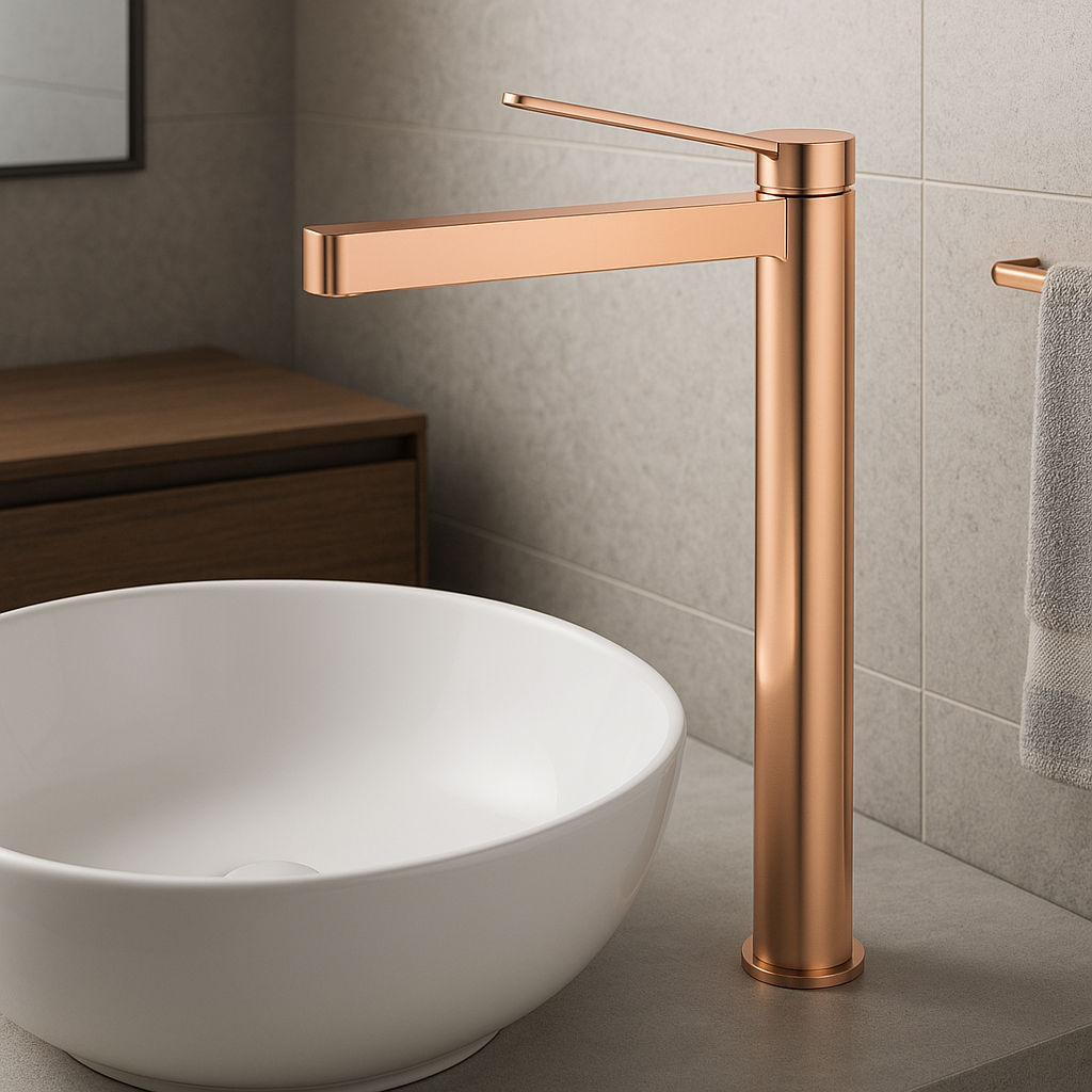 Novara Tall Basin Mixer Brass