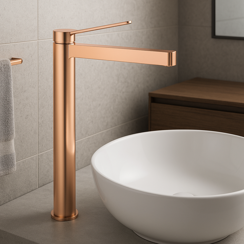 Novara Tall Basin Mixer Brass