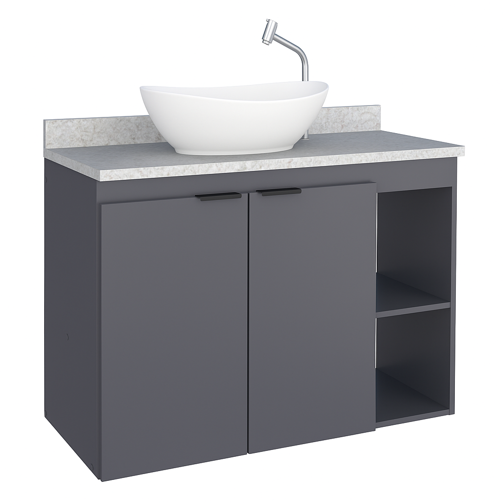 Aster Wooden Bathroom Vanity With Granite Top