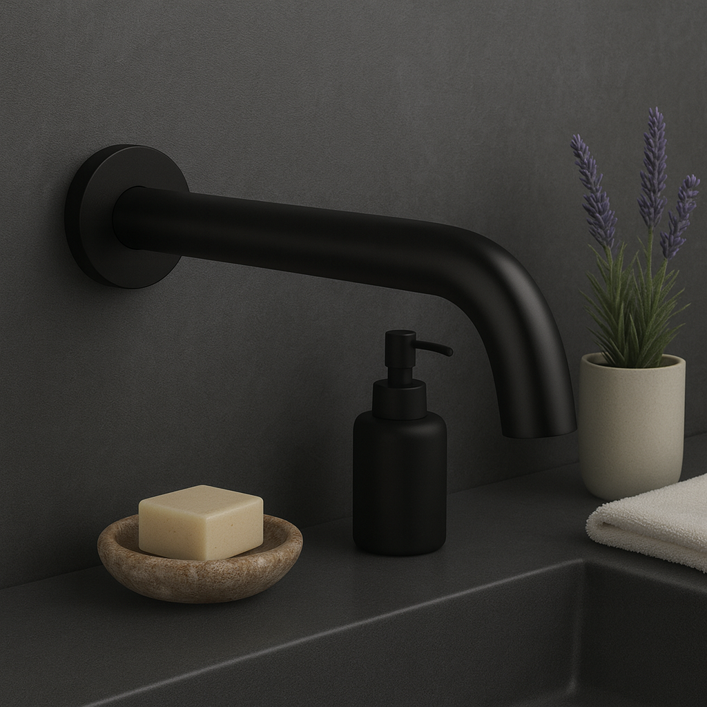 Devario Premio Round Wall Spout 24*200mm Brass