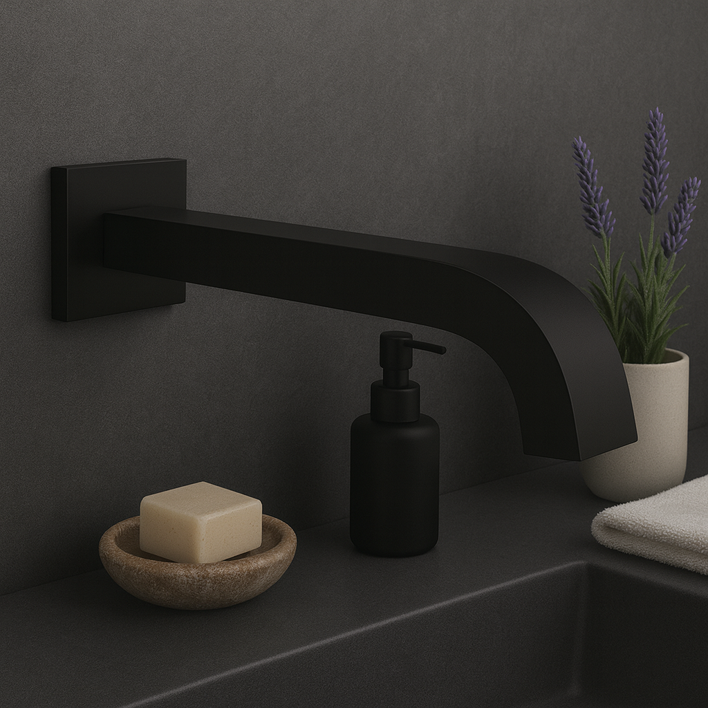 Devario Wall Spout Curved 30*15*185mm Brass