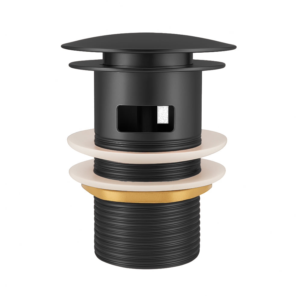 Devario Premio Basin Waste Round Pop Up 32mm Brass (With Overflow)