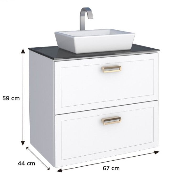 Odin Steel Bathroom Vanity With Prisma Basin