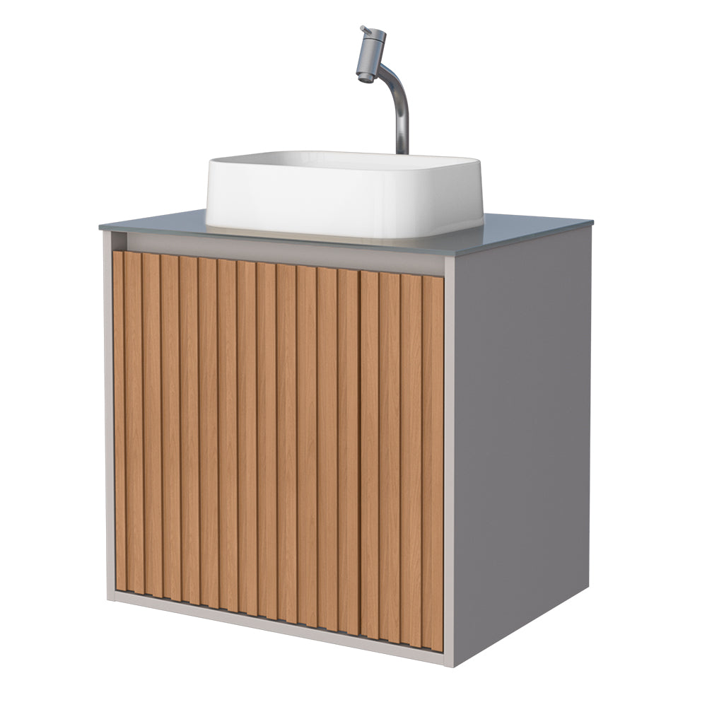 Tulipa Wooden Bathroom Vanity With Petra Basin
