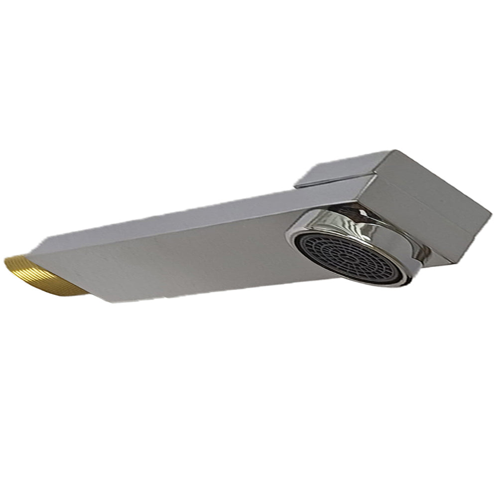 Riova Square Spout With Valve Brass