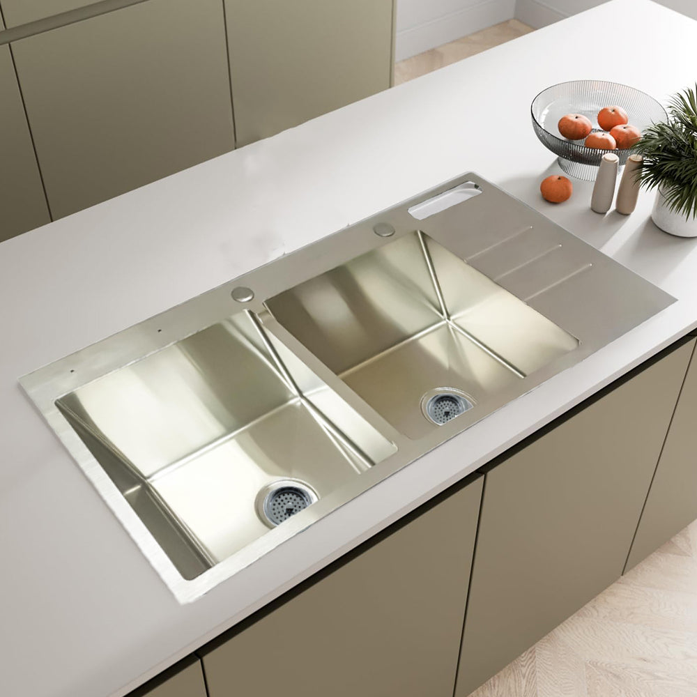 Sillago Facunda Square Double Bowl Kitchen Sink