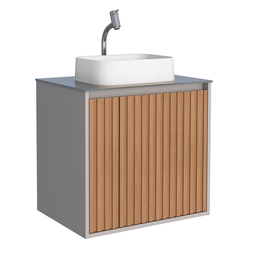 Tulipa Wooden Bathroom Vanity With Petra Basin