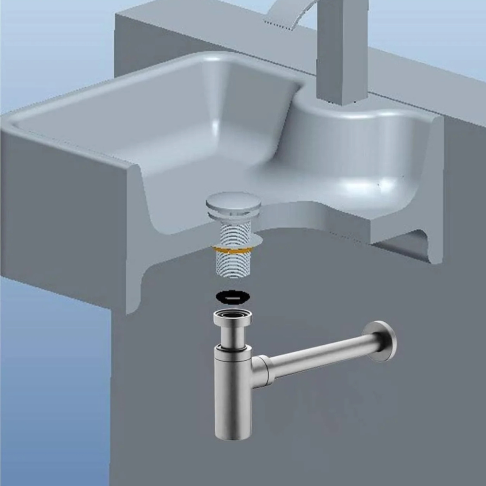 Devario Premio Bottle Trap Round Brass