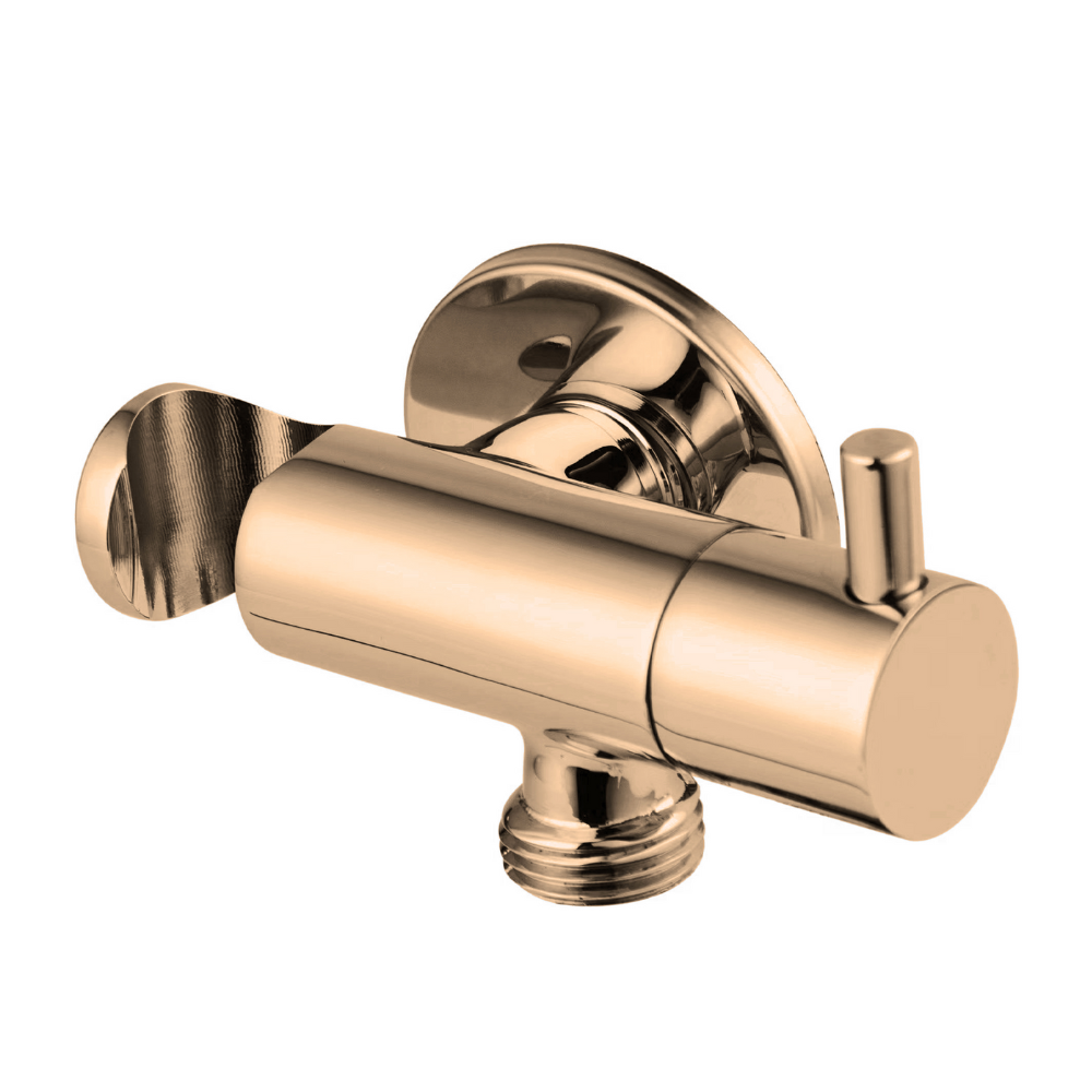 Devario Premio Angle Vavle Round With Bracket Brass