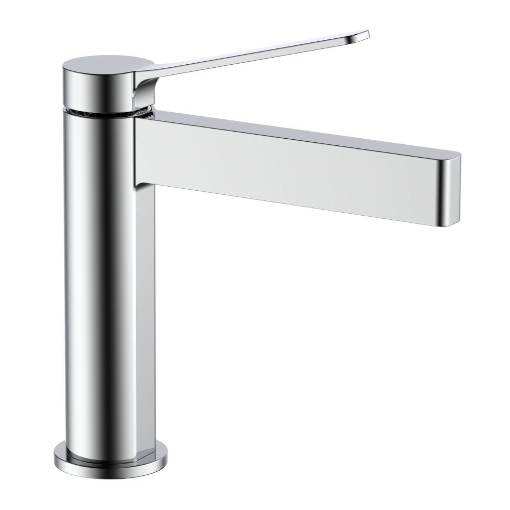 Novara Basin Mixer Brass