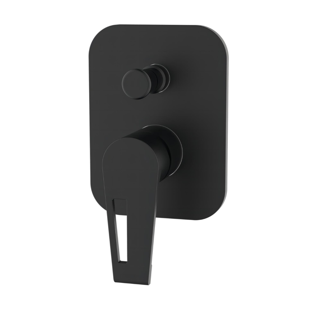 Calabria Shower Mixer With  Diverter -Matt Black