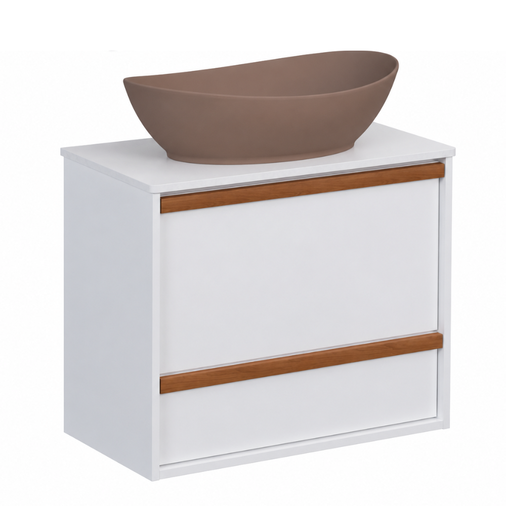 Amarílis White Wooden Bathroom Vanity