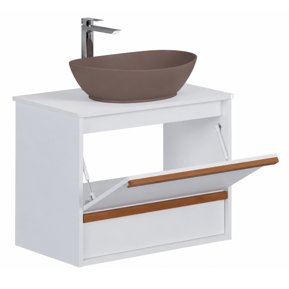 Amarílis White Wooden Bathroom Vanity
