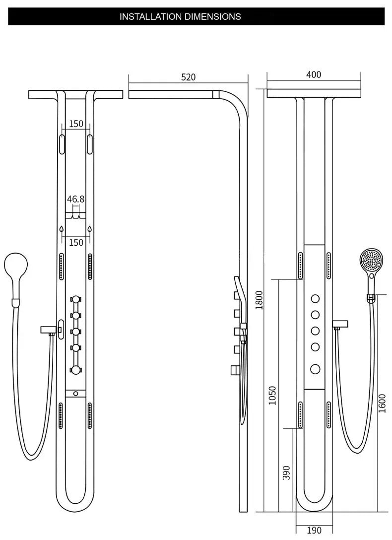 Victoria 4 Function Multifunction Circular Shower Column