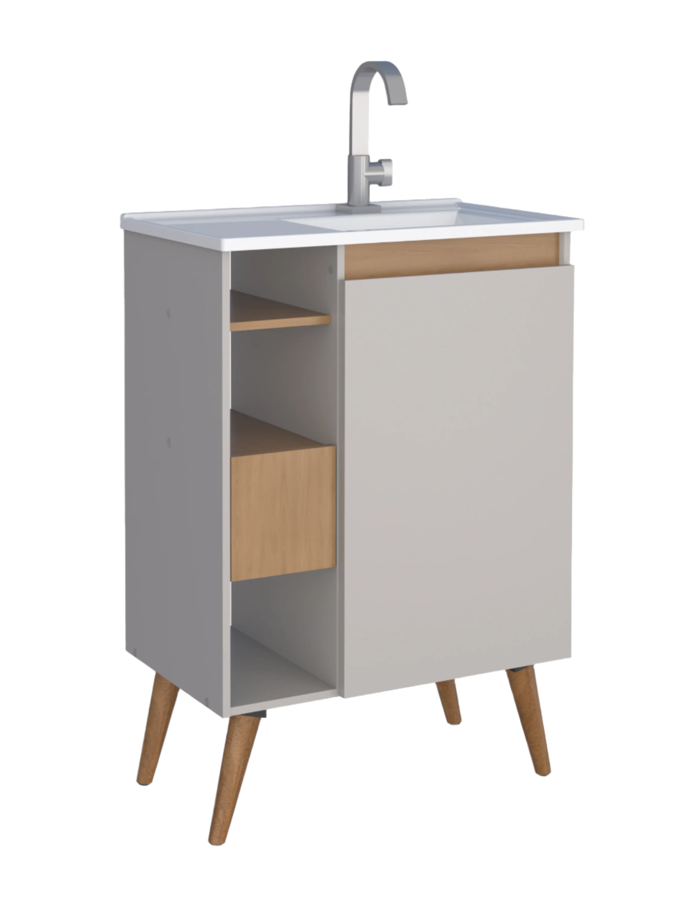 Lotus Bathroom Vanity With Legs -60cm