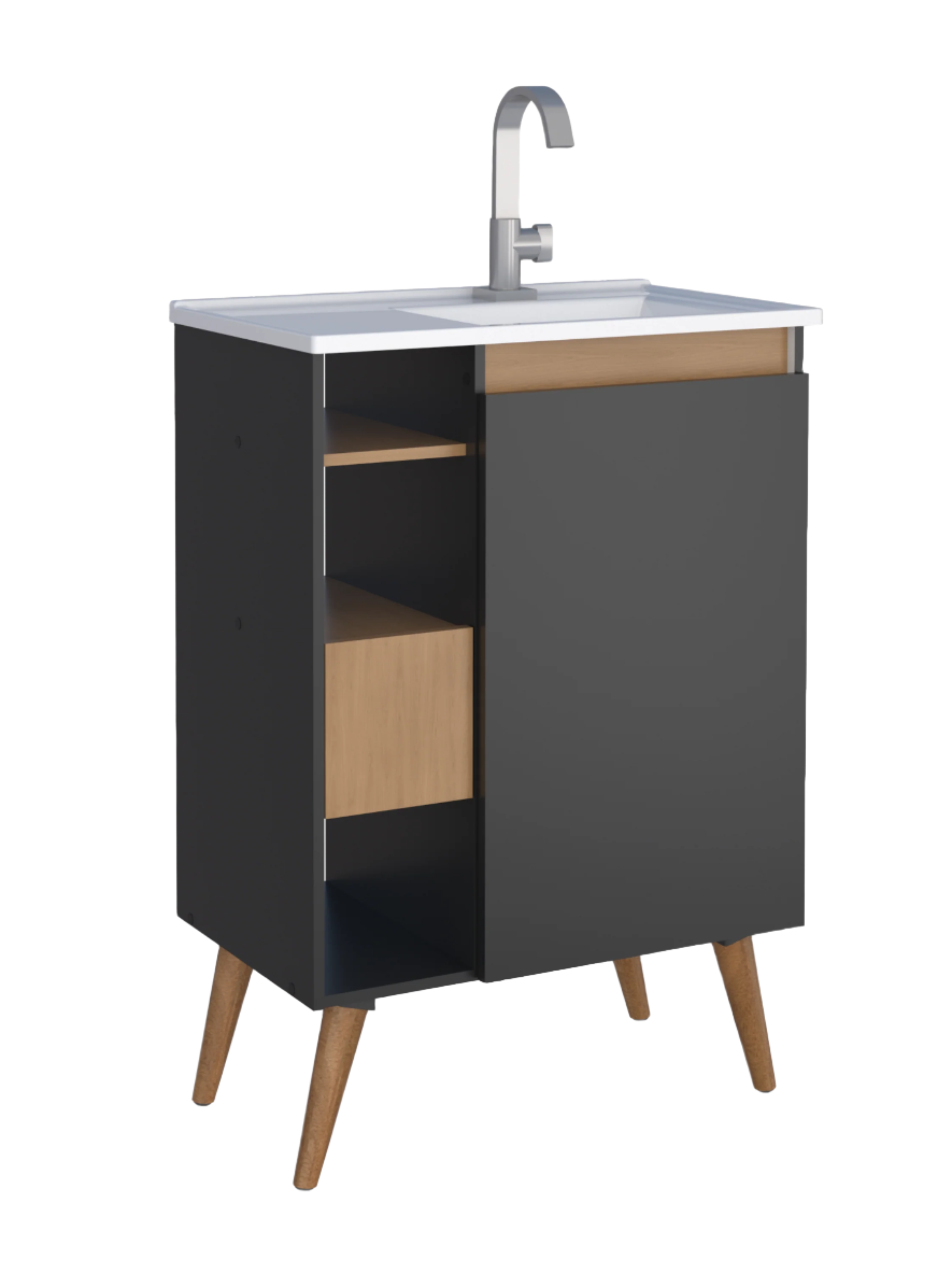 Lotus Bathroom Vanity With Legs -60cm
