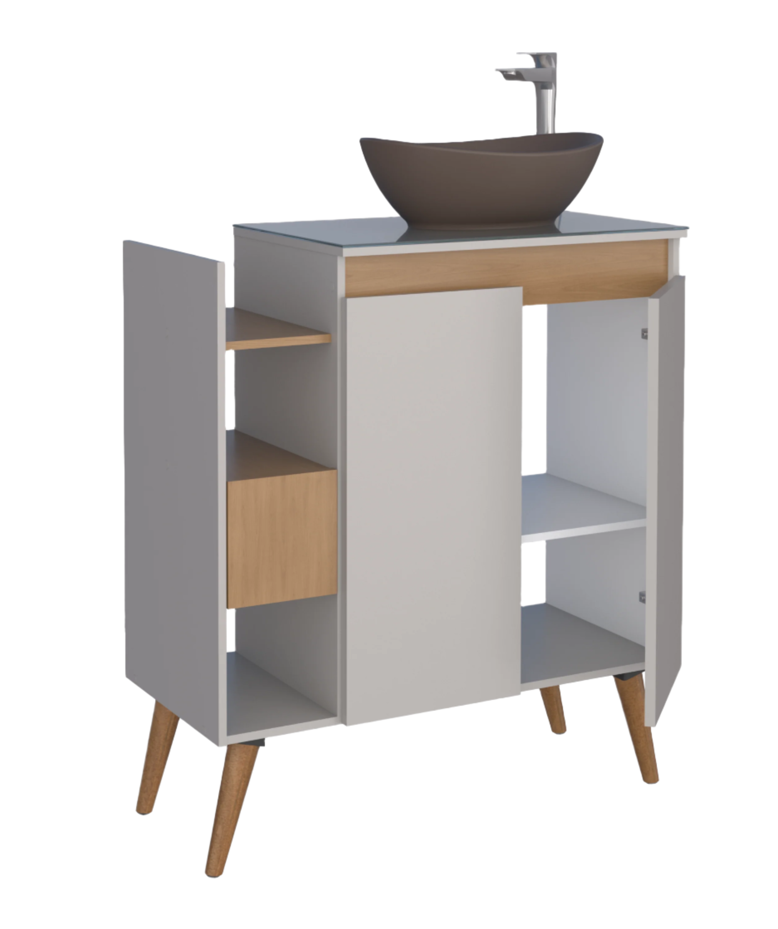 Lotus Bathroom Vanity Freestanding With Bali Basin - 80 cm