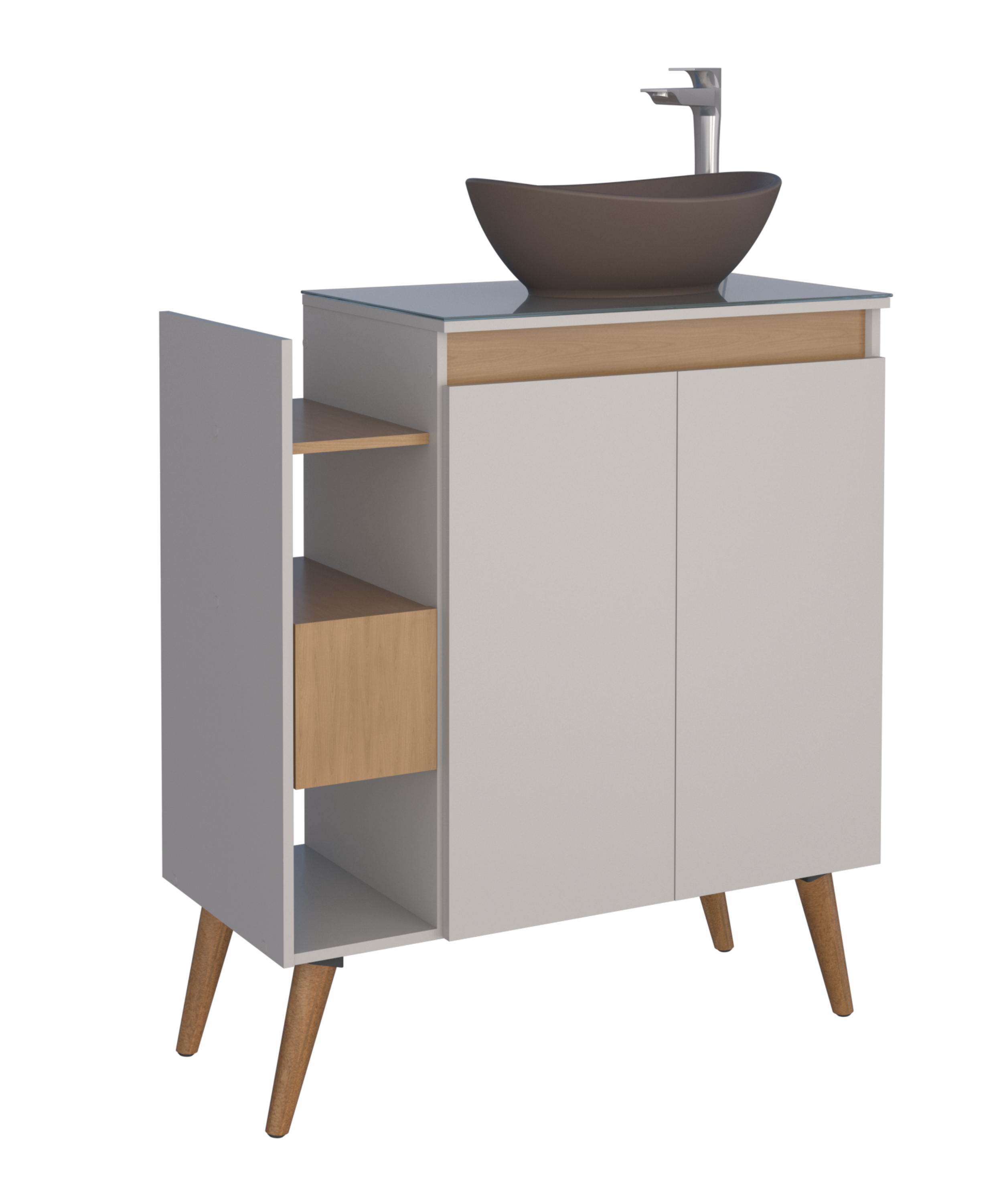 Lotus Bathroom Vanity Freestanding With Bali Basin - 80 cm