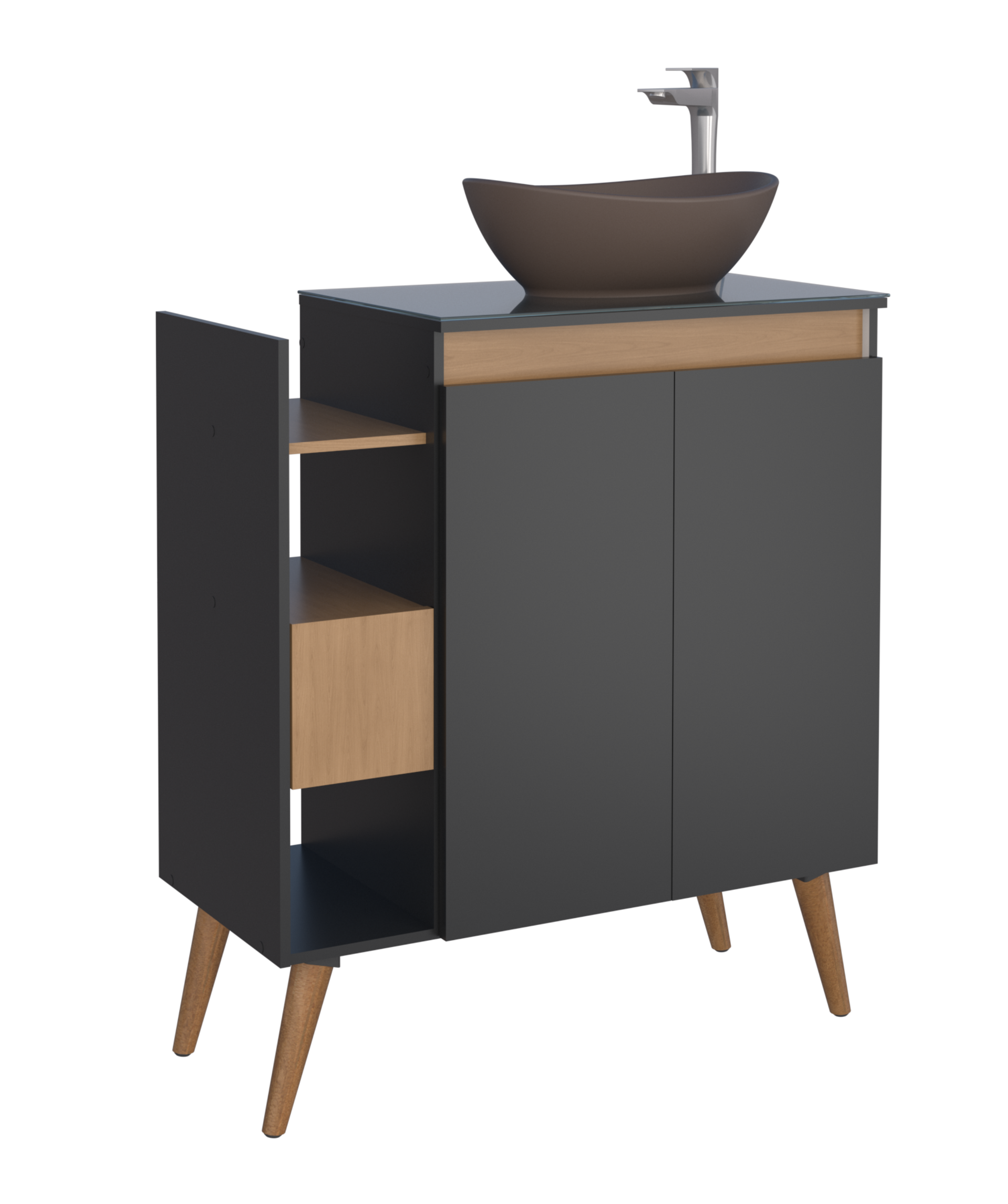 Lotus Bathroom Vanity Freestanding With Bali Basin - 80 cm