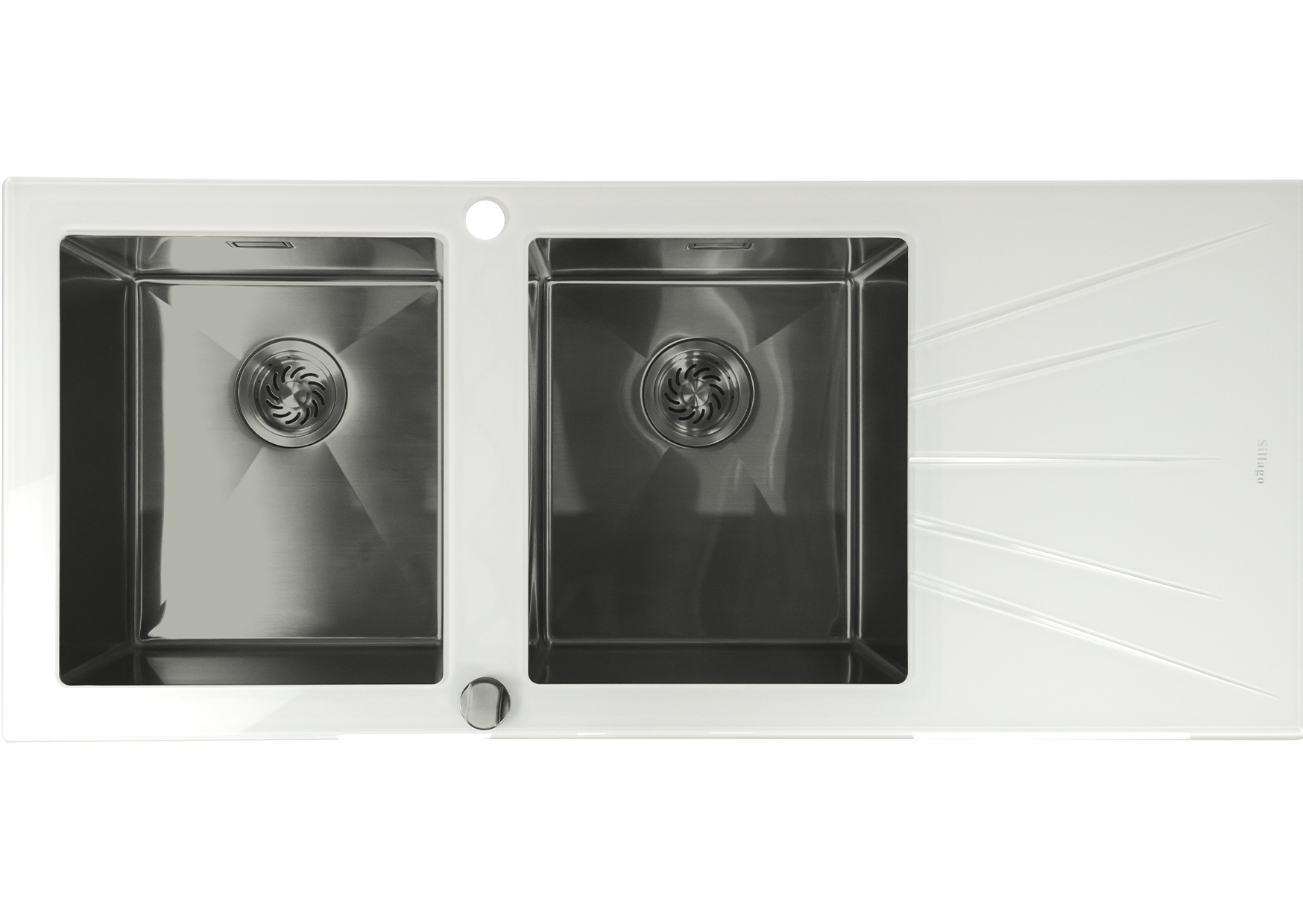 Mahina Double Bowl Glass Kitchen Sinks