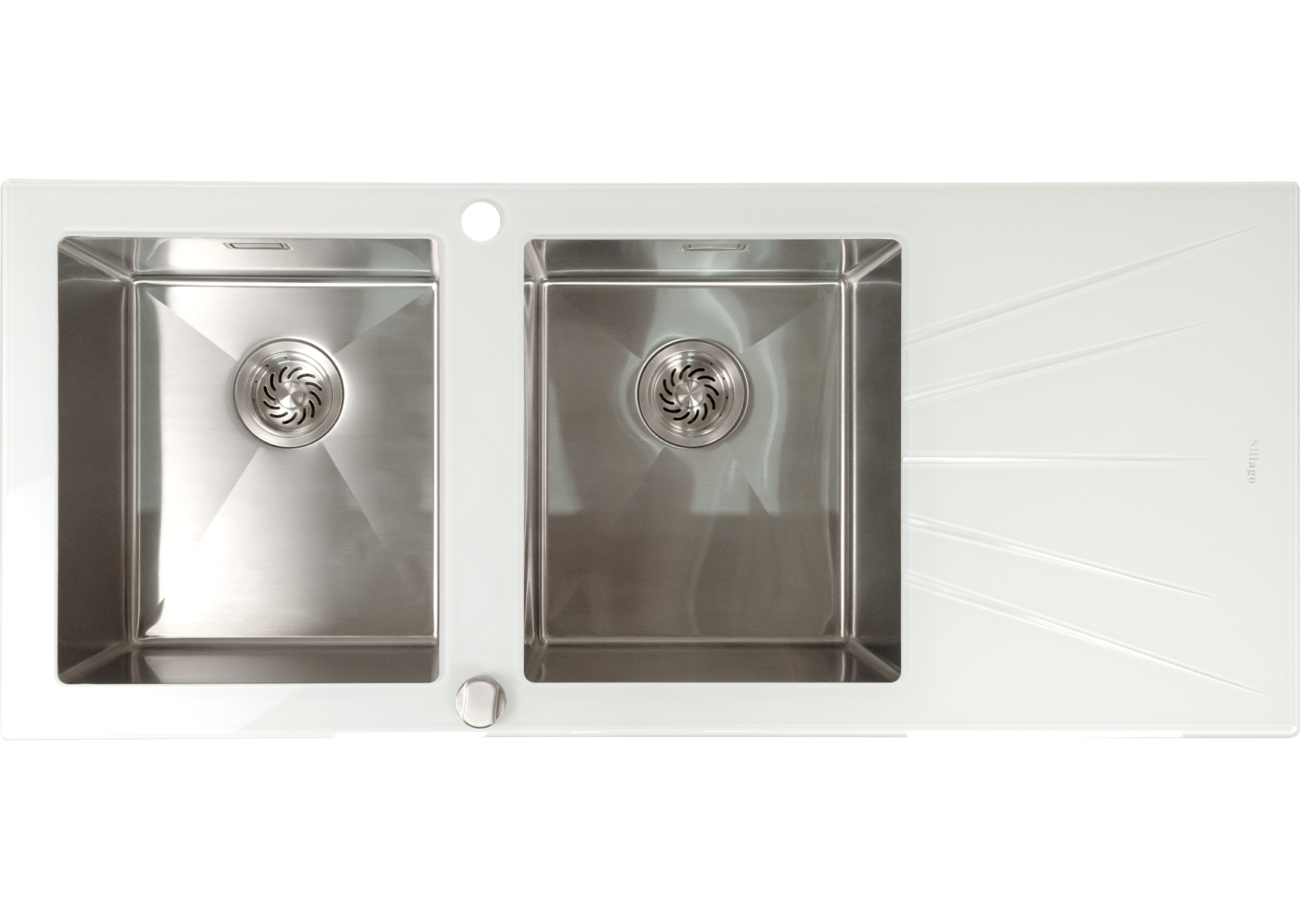 Mahina Double Bowl Glass Kitchen Sinks