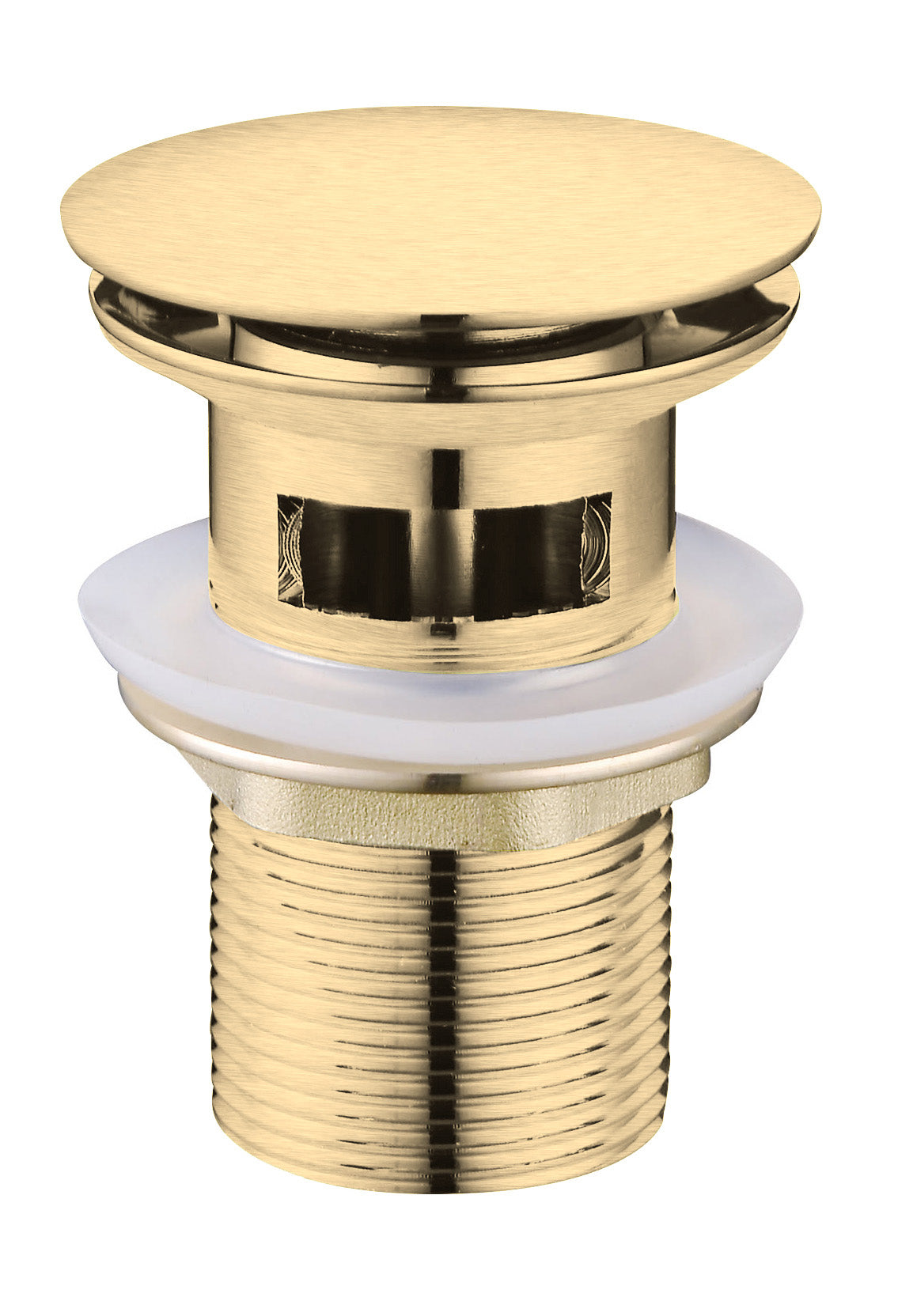 Devario Premio Basin Waste Round Pop Up 32mm Brass (With Overflow)
