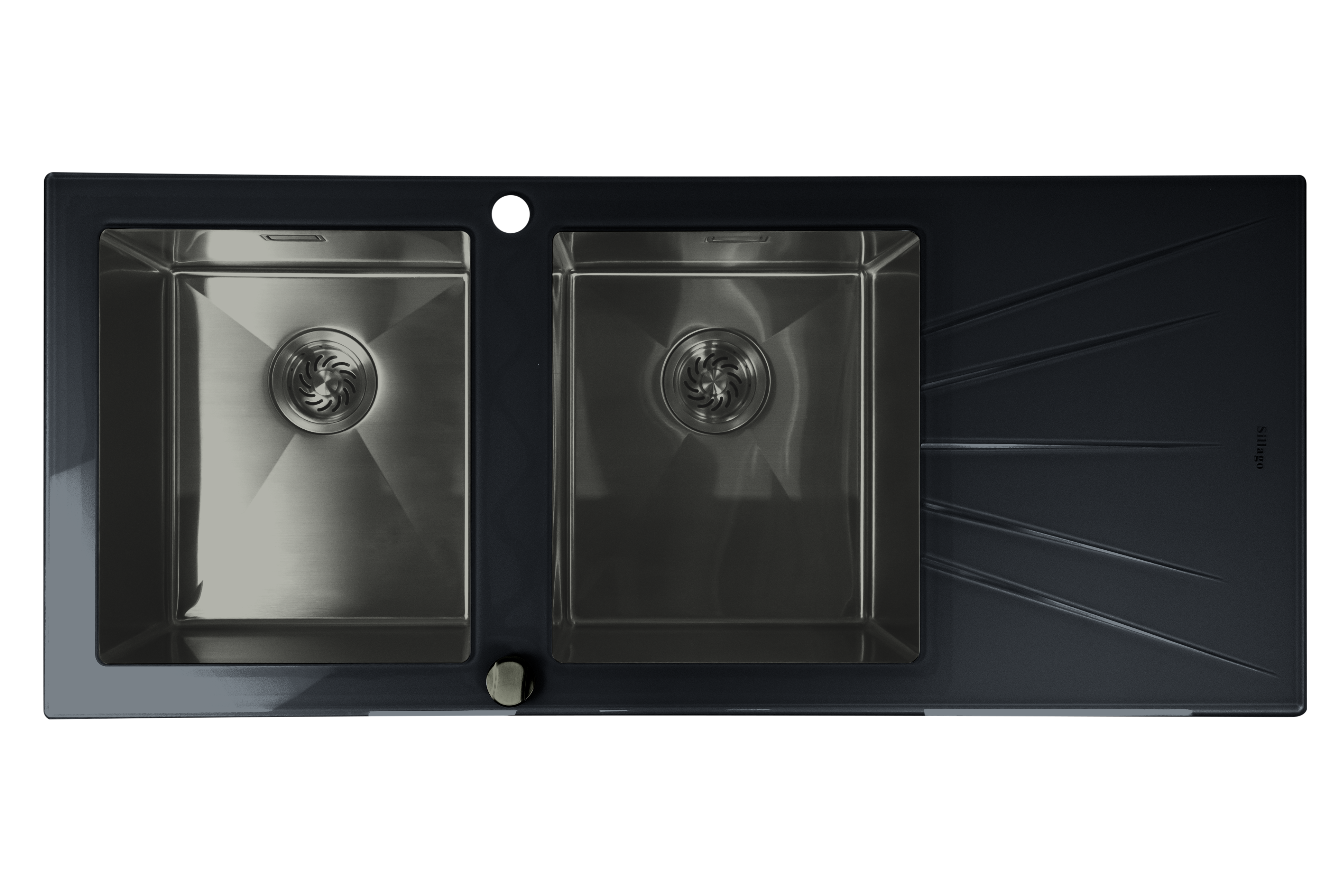 Mahina Double Bowl Glass Kitchen Sinks