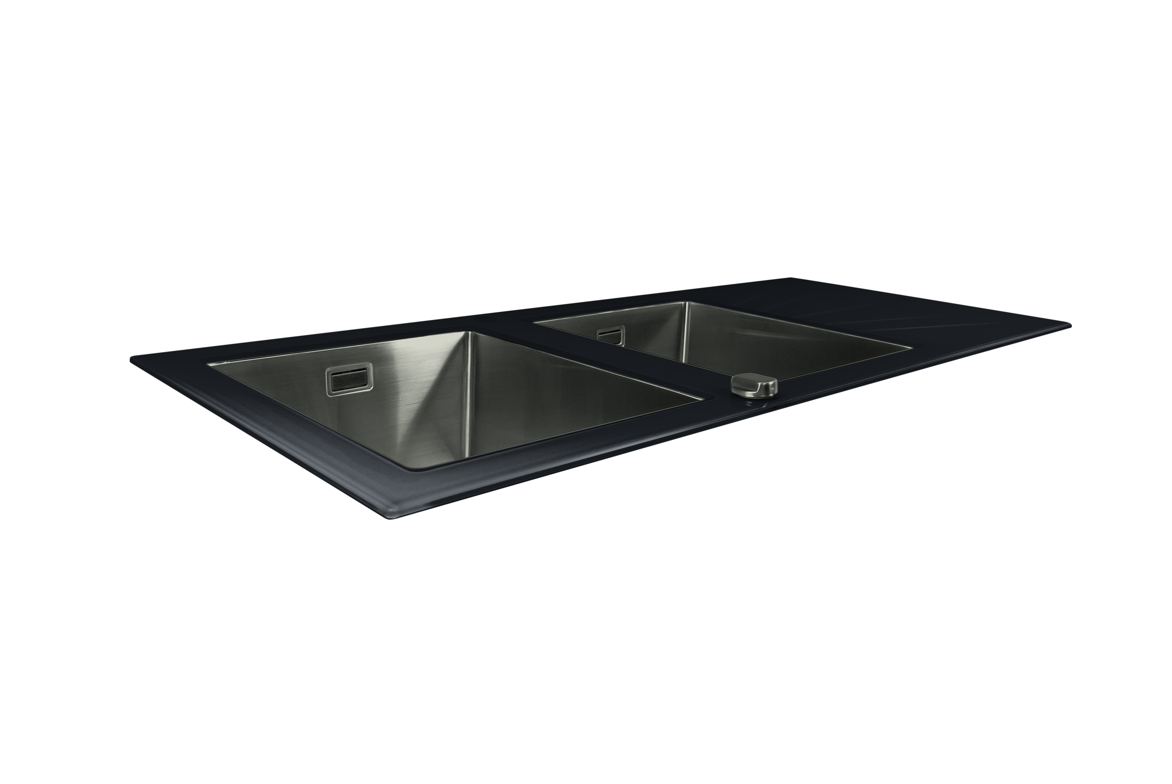 Mahina Double Bowl Glass Kitchen Sinks