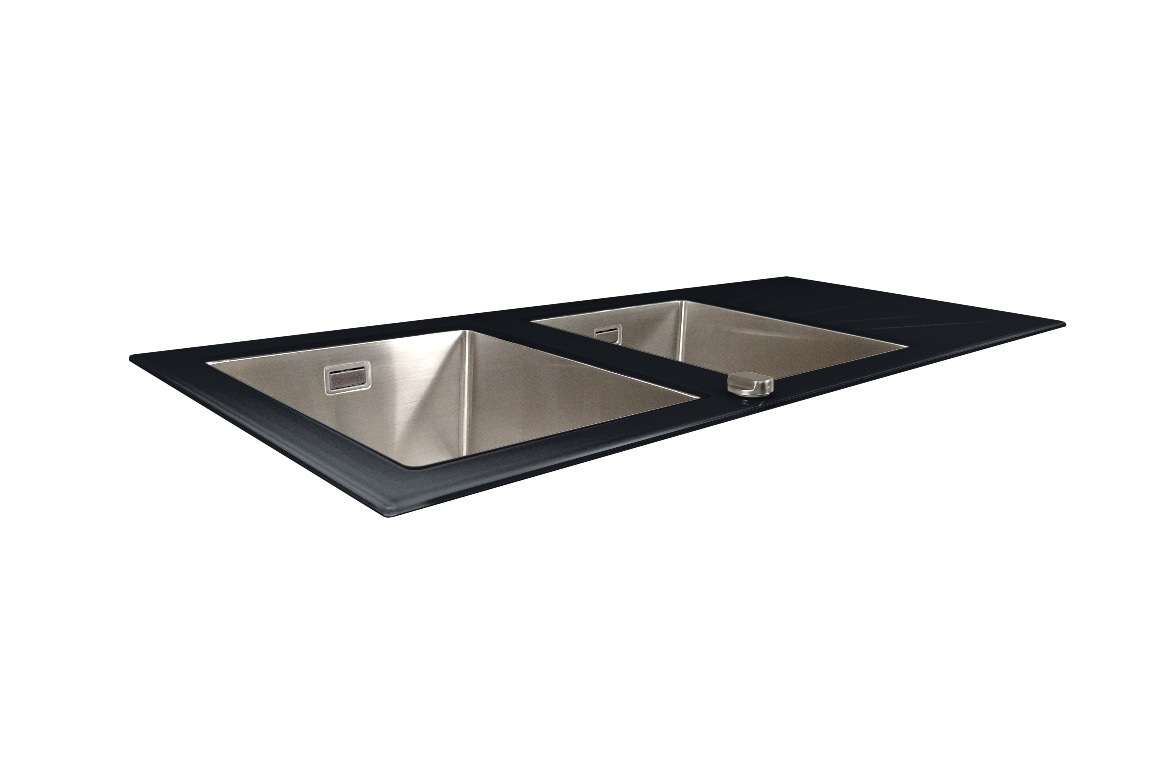 Mahina Double Bowl Glass Kitchen Sinks