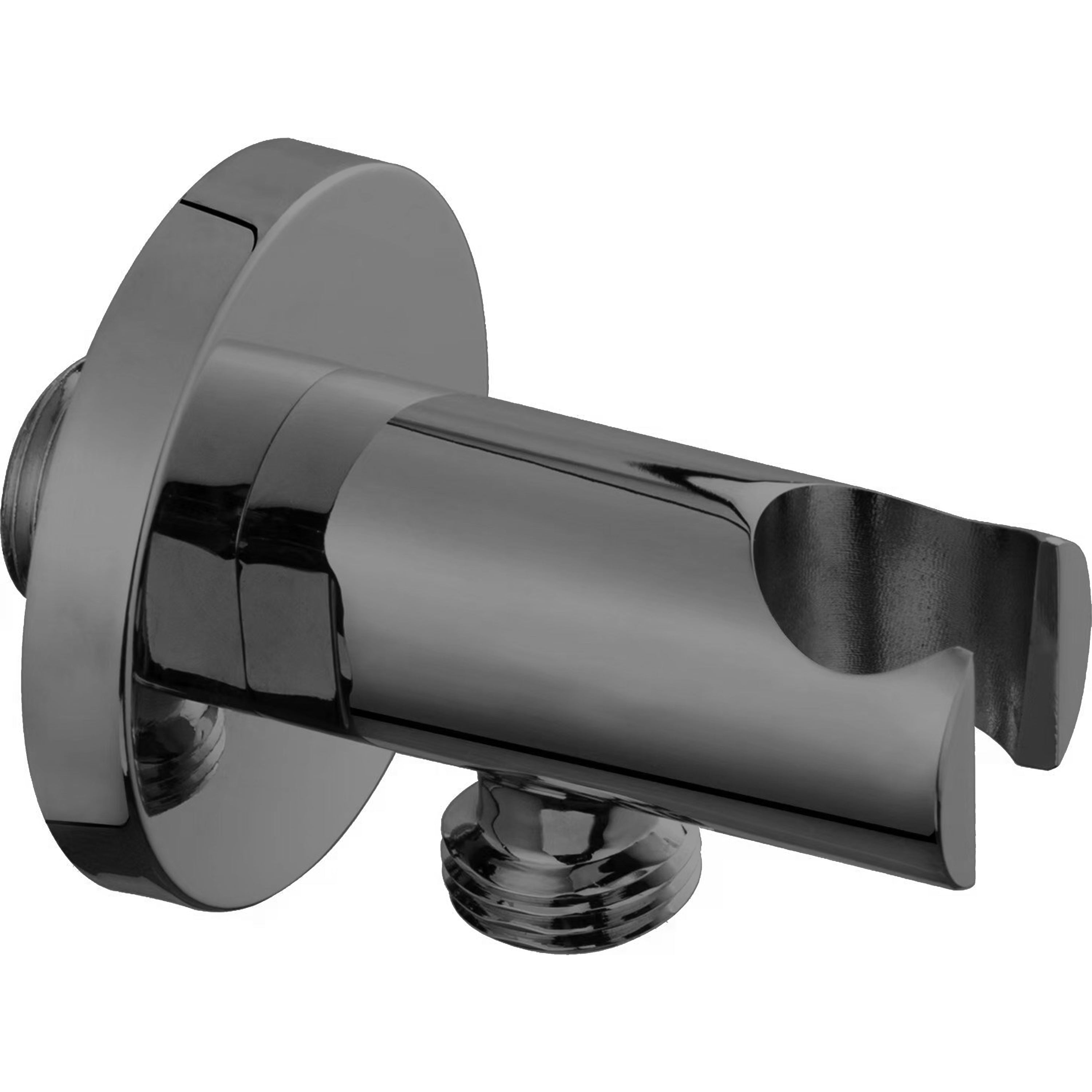 Devario Premio Shower Outlet Elbow With Holder Round Brass