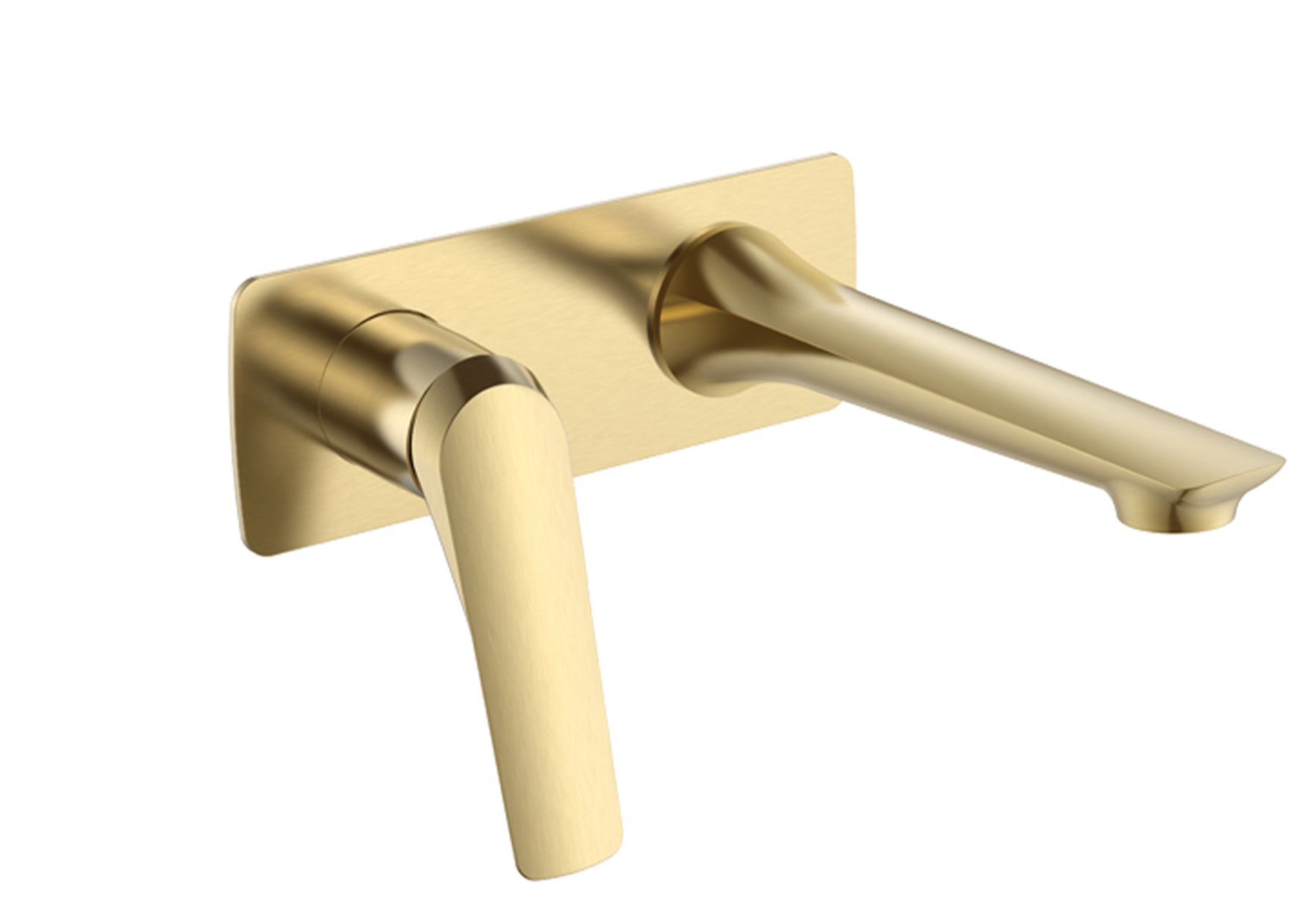 Fabro Wall Mounted Basin Mixer Brass