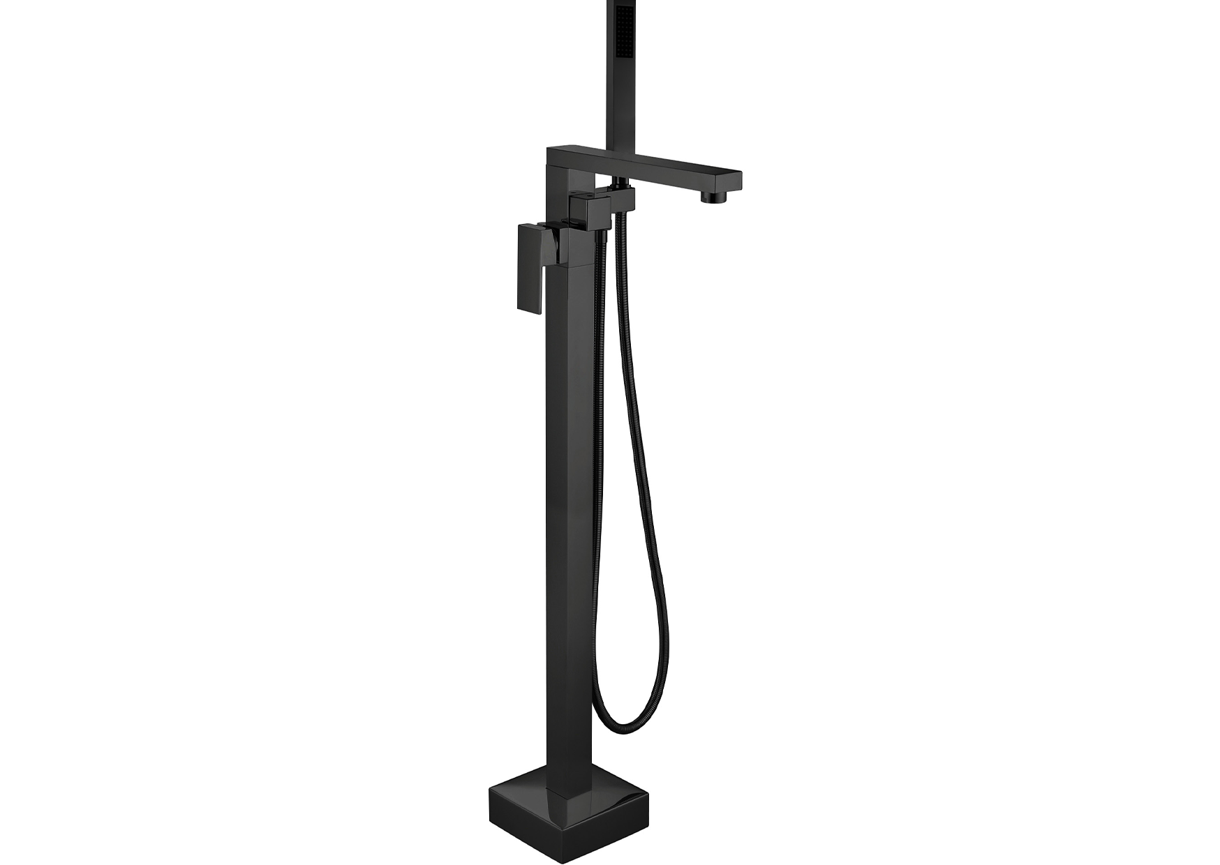 Devario Premio Freestanding Bath Mixer Square Brass