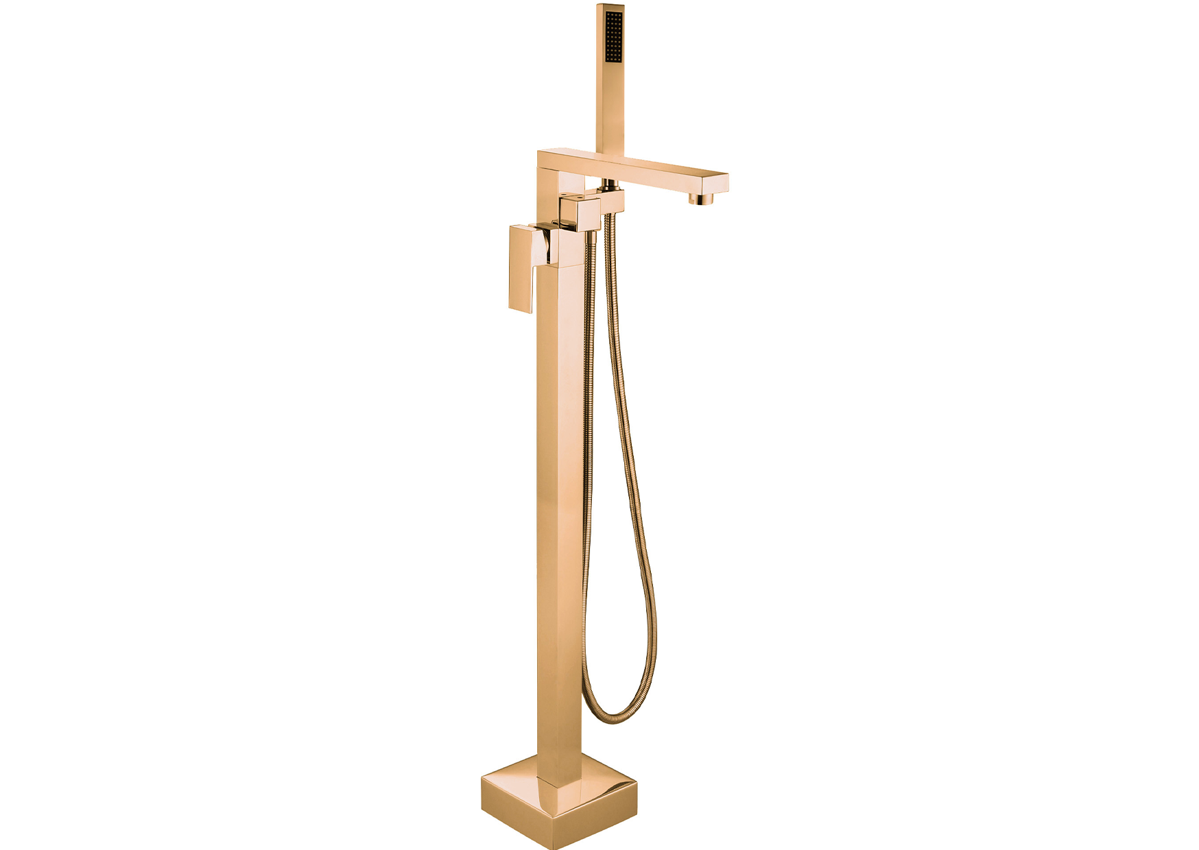 Devario Premio Freestanding Bath Mixer Square Brass
