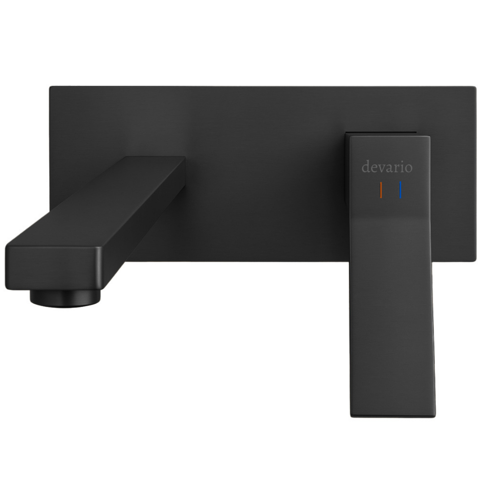 Milan Wall Basin Mixer With Spout Brass