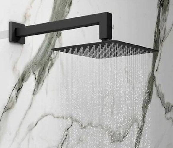 Devario Gia 40cm Shower Arm Square- Black