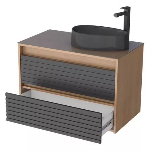 Osaka Wooden Bathroom Vanity With Petra Basin