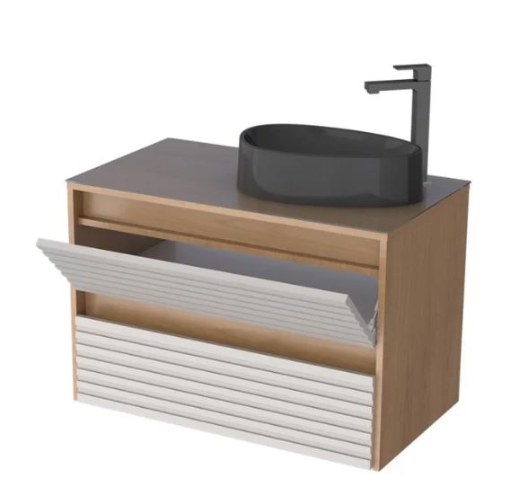 Osaka Wooden Bathroom Vanity With Petra Basin