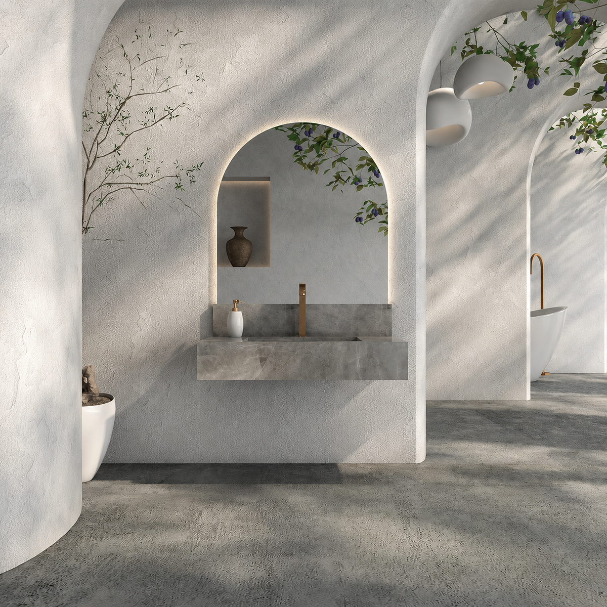 Milano Porcelain Bathroom Countertop